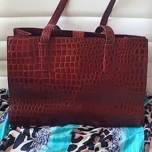 VINTAGE DNKY LEATHER EMBOSSED BAG